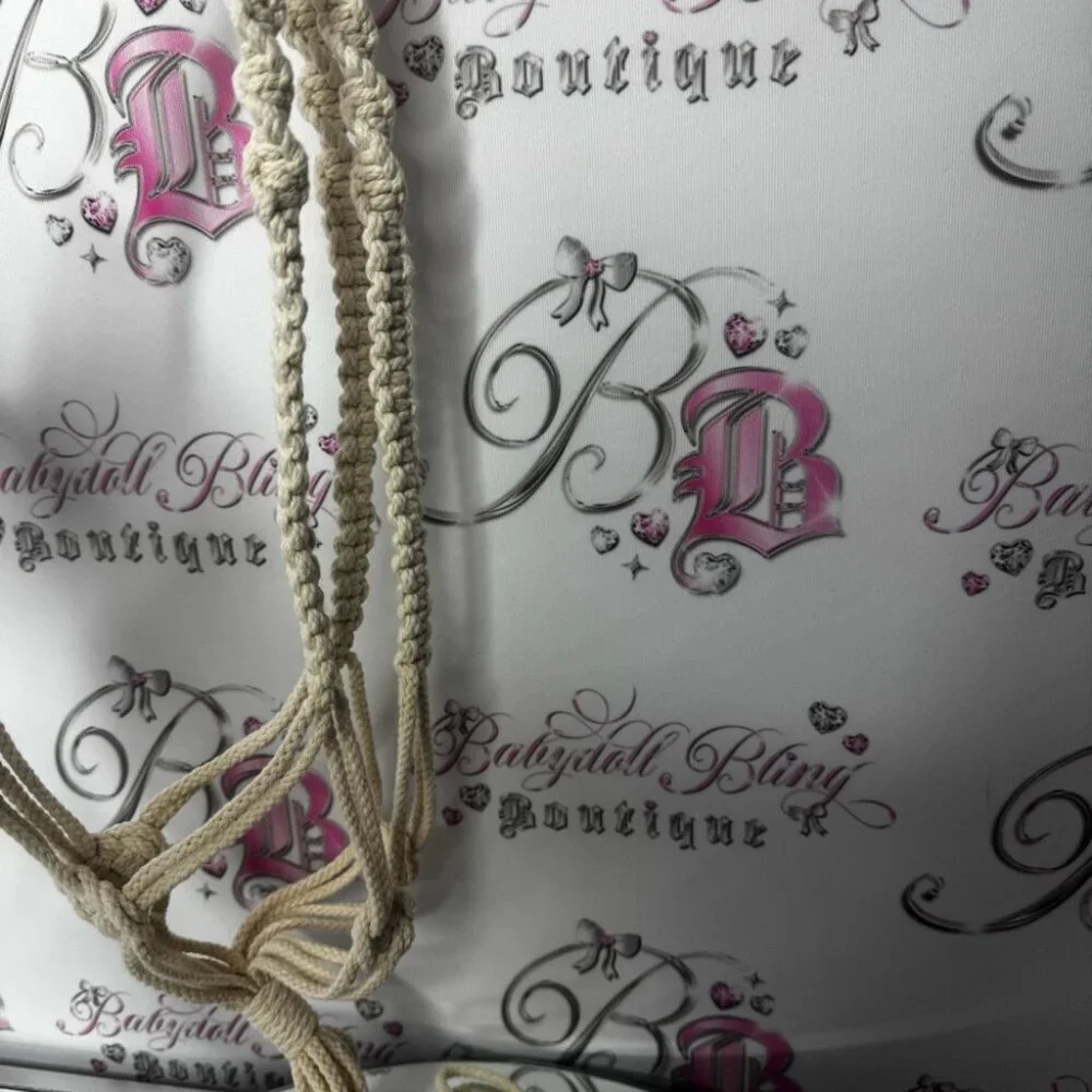 Macramé hanging holder crochet knit decor plants 🌱 metal hook 🪝